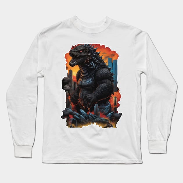 Godzilla Long Sleeve T-Shirt by ahmadist